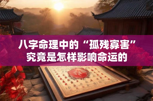八字命理中的“孤残寡害”究竟是怎样影响命运的