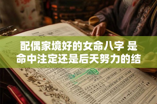 配偶家境好的女命八字 是命中注定还是后天努力的结果
