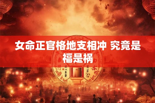 女命正官格地支相冲 究竟是福是祸
