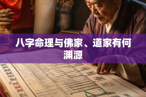 八字命理与佛家、道家有何渊源