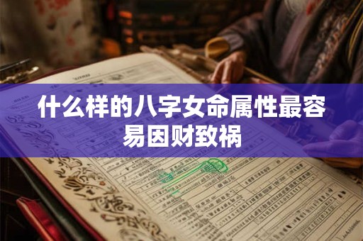 什么样的八字女命属性最容易因财致祸