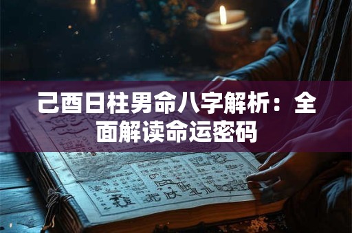 己酉日柱男命八字解析：全面解读命运密码