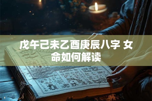 戊午己未乙酉庚辰八字 女命如何解读