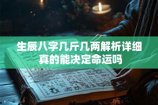 生辰八字几斤几两解析详细 真的能决定命运吗