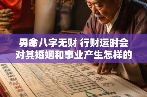 男命八字无财 行财运时会对其婚姻和事业产生怎样的影响