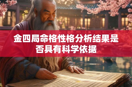 金四局命格性格分析结果是否具有科学依据