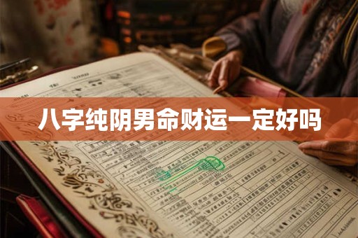 八字纯阴男命财运一定好吗