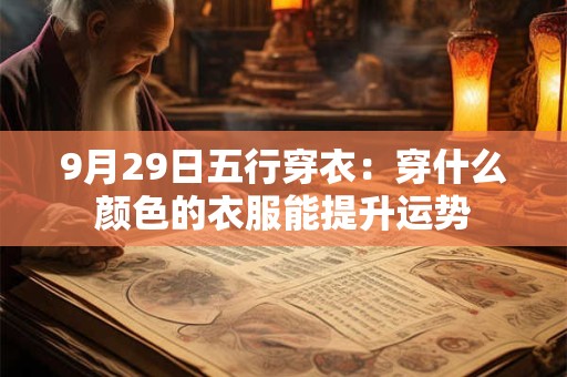 9月29日五行穿衣：穿什么颜色的衣服能提升运势