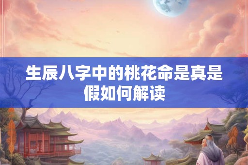 生辰八字中的桃花命是真是假如何解读