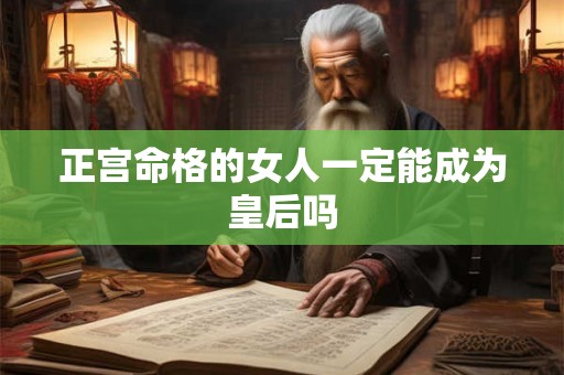 正宫命格的女人一定能成为皇后吗