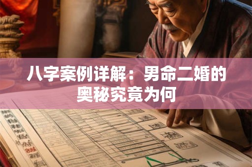 八字案例详解：男命二婚的奥秘究竟为何