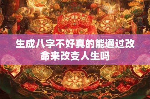 生成八字不好真的能通过改命来改变人生吗