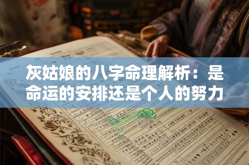 灰姑娘的八字命理解析：是命运的安排还是个人的努力