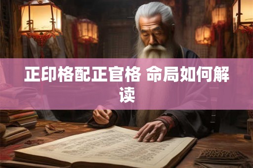 正印格配正官格 命局如何解读