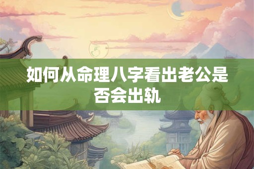如何从命理八字看出老公是否会出轨