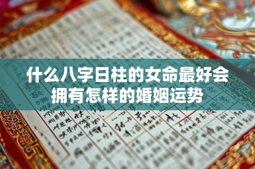什么八字日柱的女命最好会拥有怎样的婚姻运势 什么八字日柱的女命最好会拥有怎样的婚姻运势