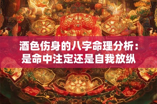 酒色伤身的八字命理分析：是命中注定还是自我放纵
