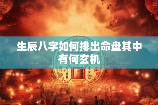 生辰八字如何排出命盘其中有何玄机