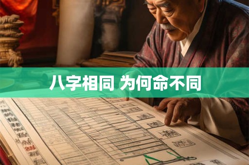 八字相同 为何命不同