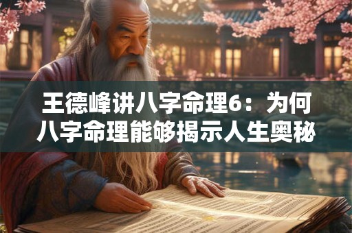 王德峰讲八字命理6：为何八字命理能够揭示人生奥秘