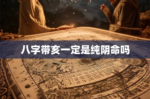 八字带亥一定是纯阴命吗