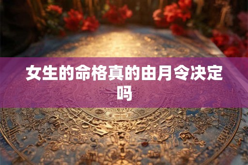女生的命格真的由月令决定吗