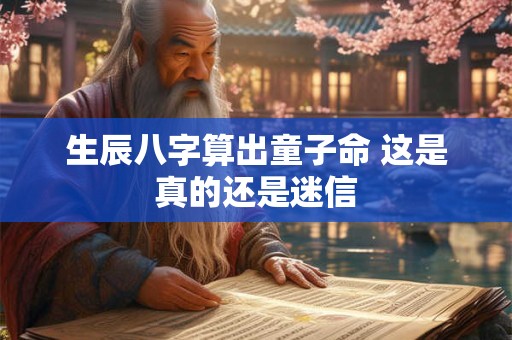 生辰八字算出童子命 这是真的还是迷信