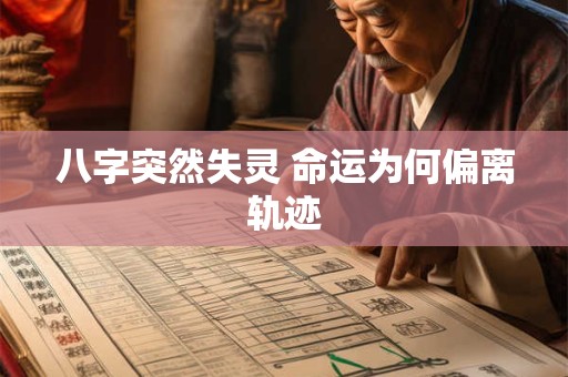 八字突然失灵 命运为何偏离轨迹