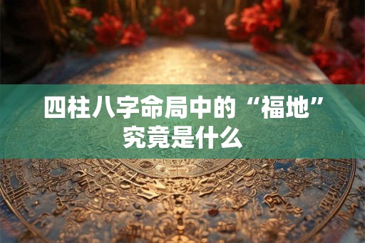 四柱八字命局中的“福地”究竟是什么