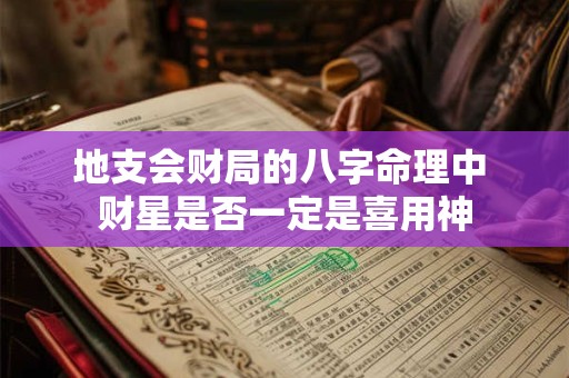 地支会财局的八字命理中 财星是否一定是喜用神