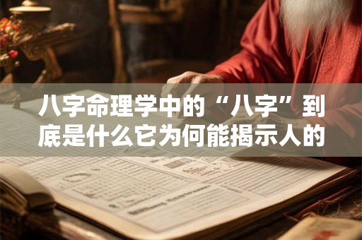 八字命理学中的“八字”到底是什么它为何能揭示人的命运