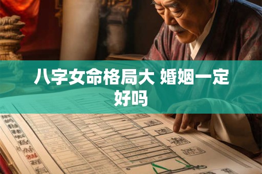 八字女命格局大 婚姻一定好吗