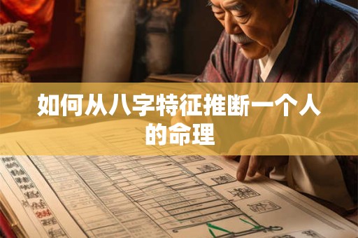 如何从八字特征推断一个人的命理