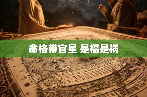 命格带官星 是福是祸