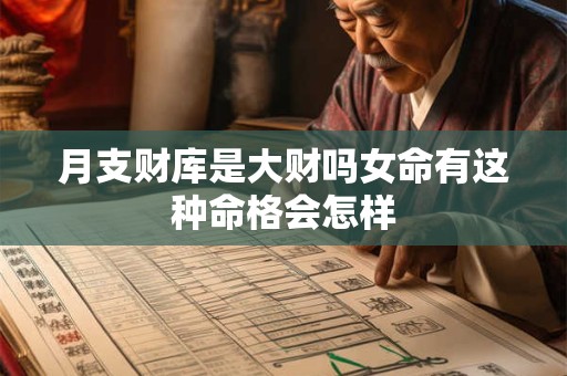 月支财库是大财吗女命有这种命格会怎样
