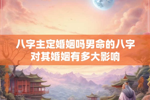 八字主定婚姻吗男命的八字对其婚姻有多大影响