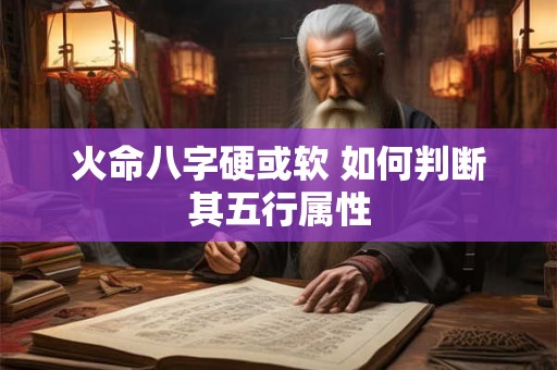 火命八字硬或软 如何判断其五行属性