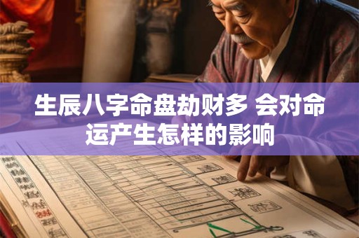 生辰八字命盘劫财多 会对命运产生怎样的影响
