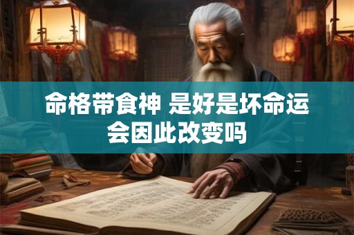 命格带食神 是好是坏命运会因此改变吗