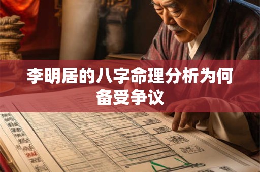 李明居的八字命理分析为何备受争议