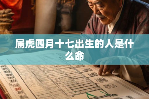 属虎四月十七出生的人是什么命