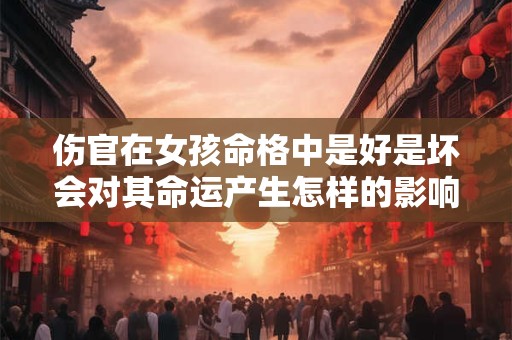 伤官在女孩命格中是好是坏会对其命运产生怎样的影响