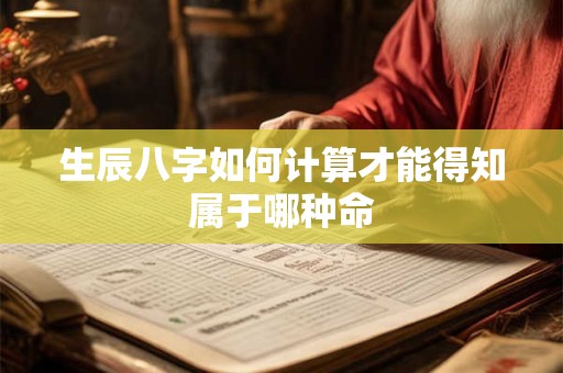 生辰八字如何计算才能得知属于哪种命