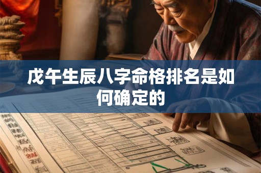 戊午生辰八字命格排名是如何确定的