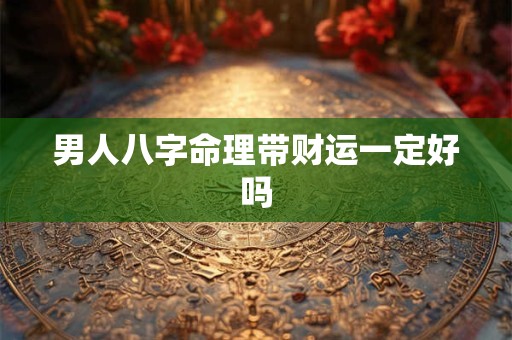 男人八字命理带财运一定好吗