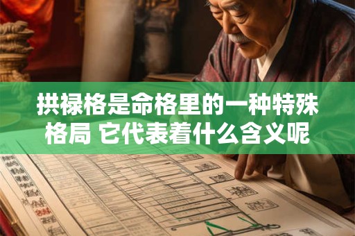 拱禄格是命格里的一种特殊格局 它代表着什么含义呢
