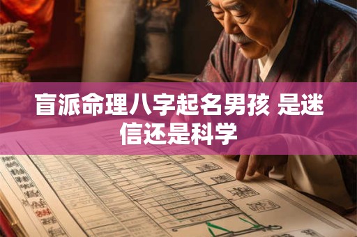 盲派命理八字起名男孩 是迷信还是科学