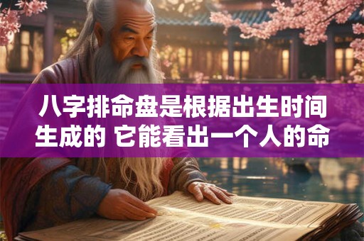 八字排命盘是根据出生时间生成的 它能看出一个人的命运吗