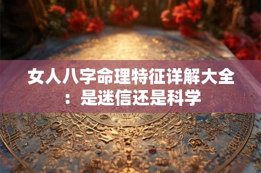 女人八字命理特征详解大全：是迷信还是科学