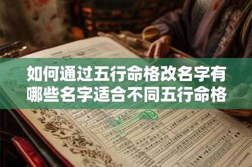 如何通过五行命格改名字有哪些名字适合不同五行命格的人
